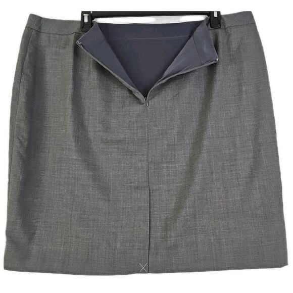 Lands' End Outfitters ~ LWoman Plus Size 22W~ Gray Wool A-Line Pensil Skirt NWOT - Picture 11 of 12